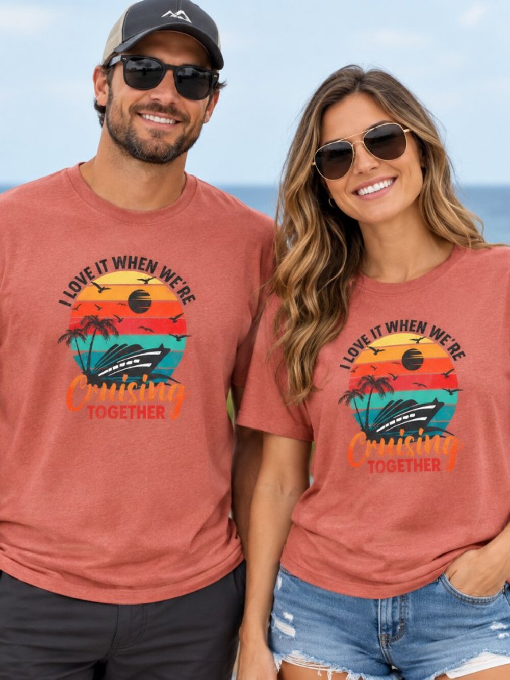 I Love It When Were Cruising Together Retro Cruise Squad Crewneck Unisex Tee L